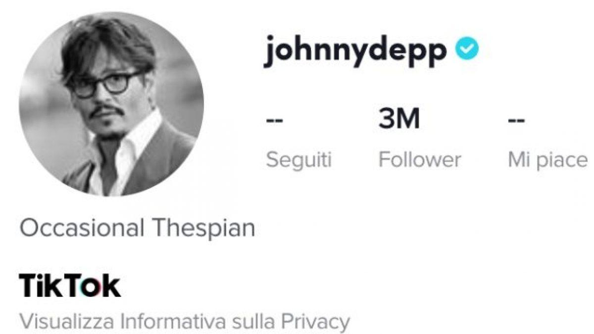 Johnny Depp sbarca su TikTok nessun post e già 3 milioni di follower