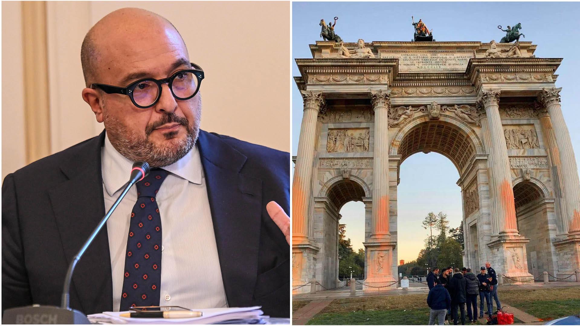 Arco Della Pace Imbrattato Dagli Ambientalisti Sangiuliano Chi