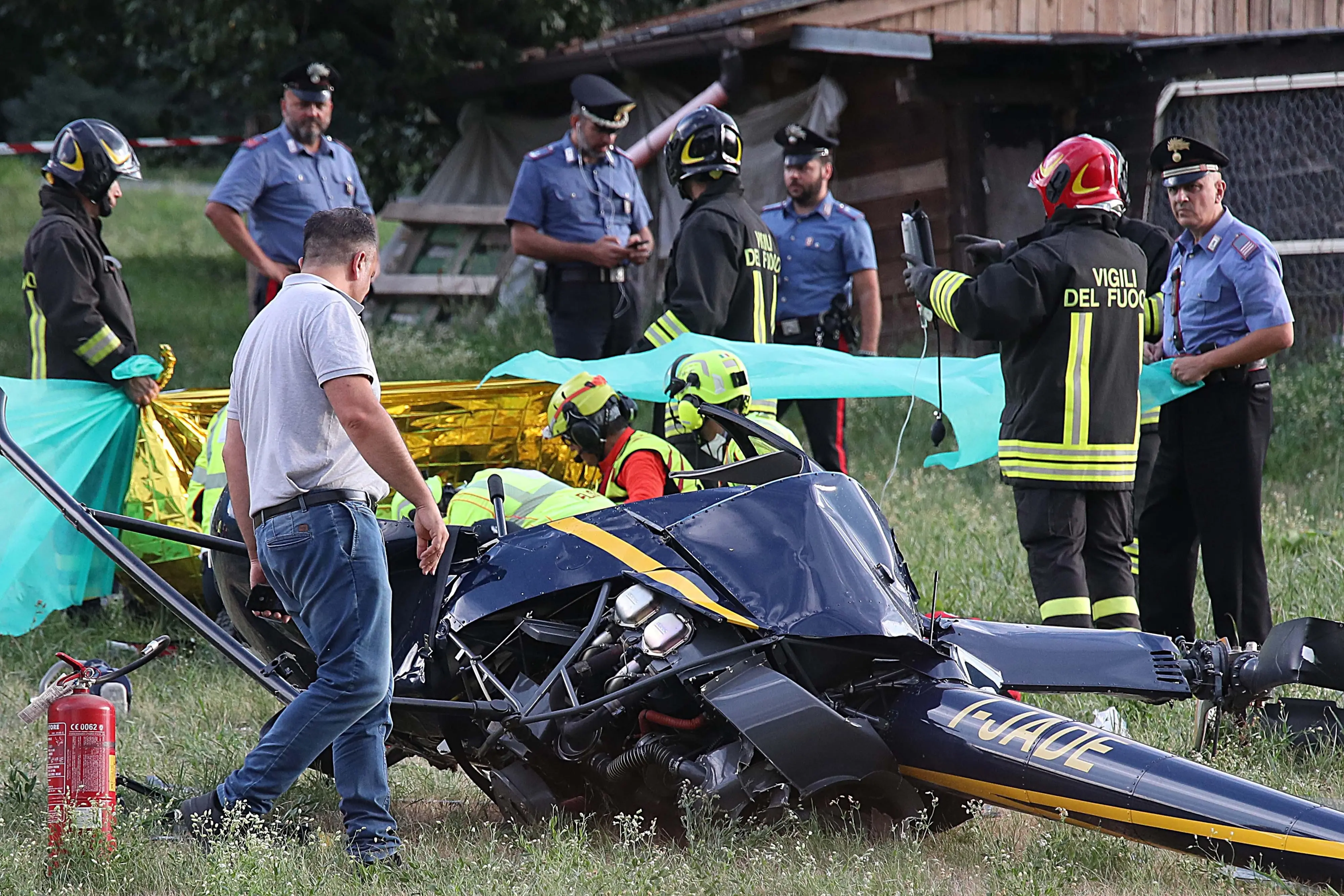 Elicottero precipitato ad Albosaggia, un morto e un ferito: indagine per omicidio colposo