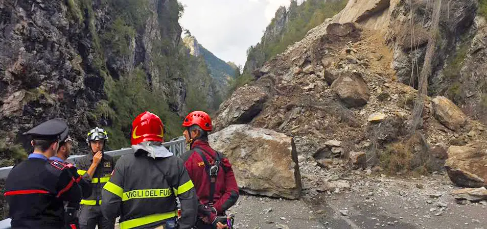 Val Serina, ancora una frana