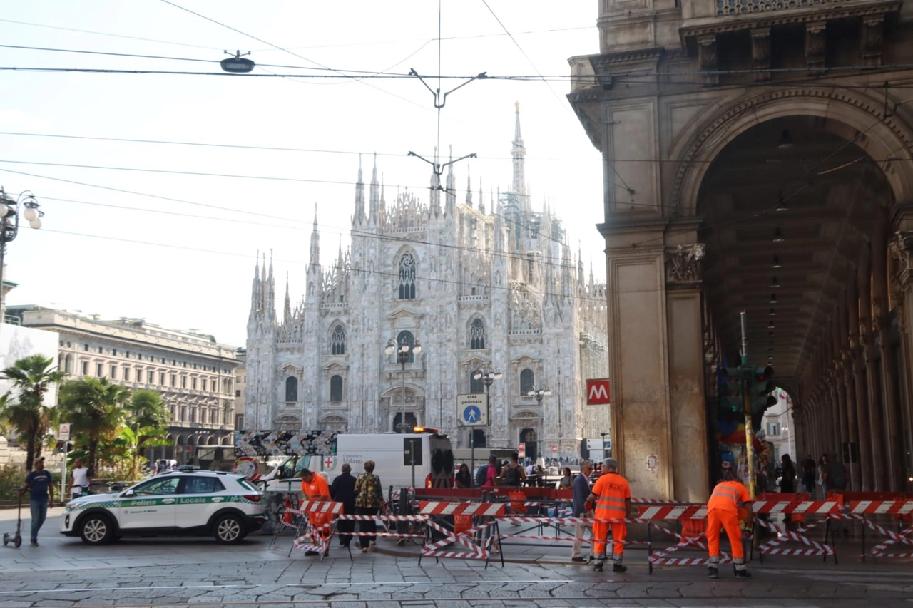 Transenne nel punto in cui si è verificato il distacco