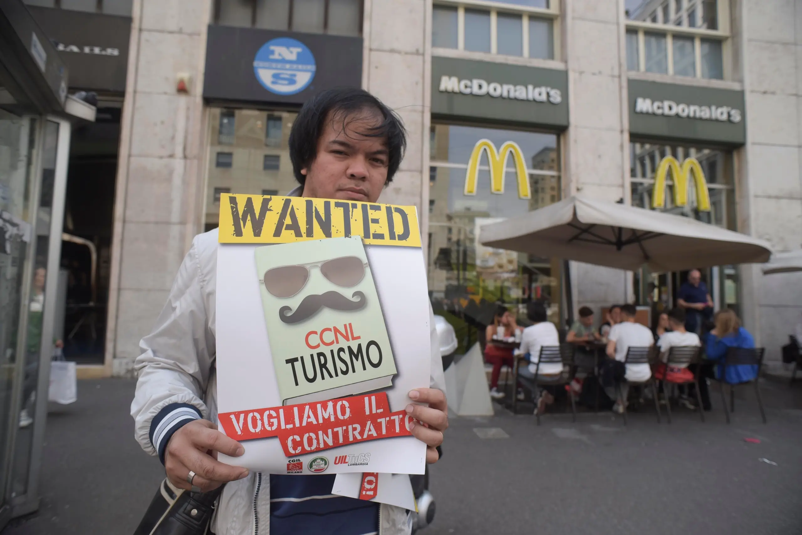 La protesta dei lavoratori di Mc Donald's