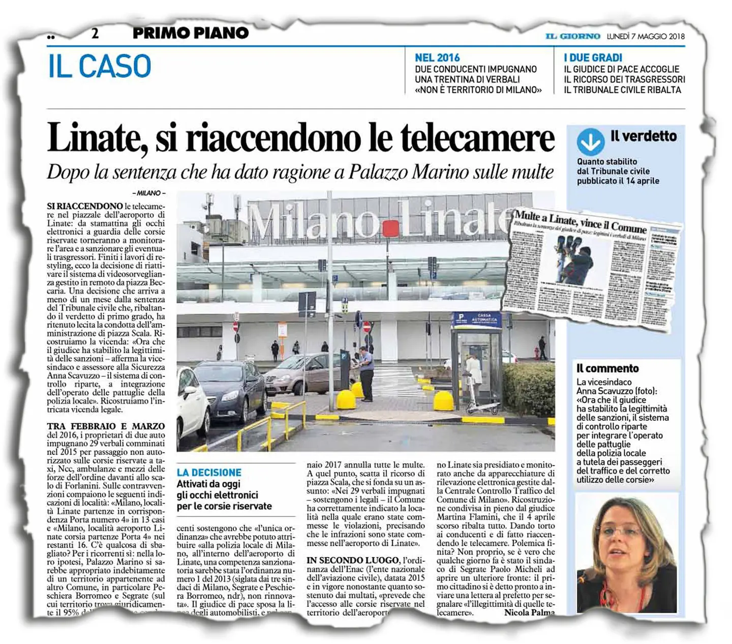 Linate, stop alla guerra sulle multe