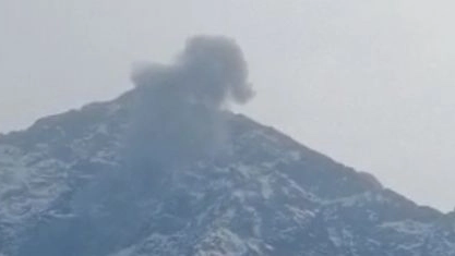 Il fumo dal versante Nord della monte Legnone