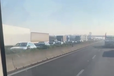 La coda che si è creata in autostrada