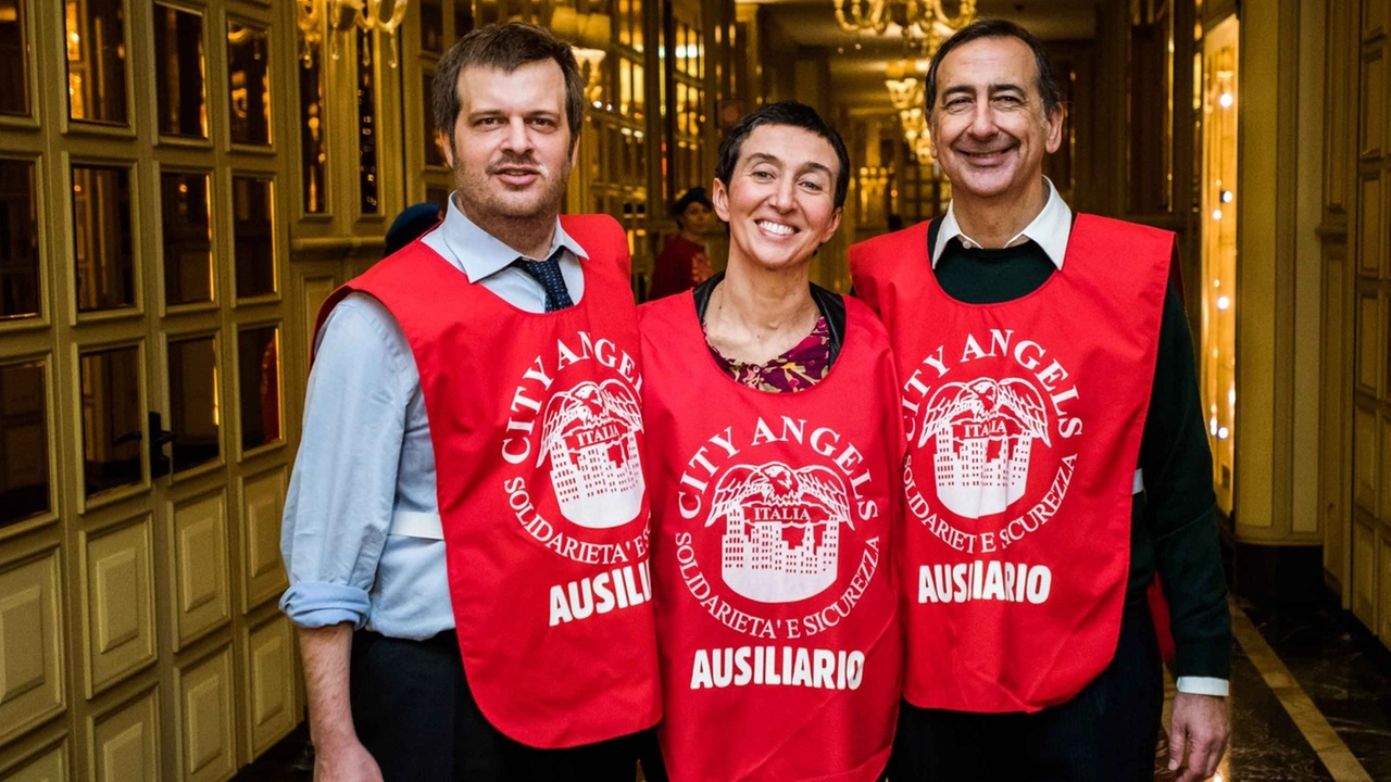 I tre candidati sindaco di Milano con i City Angels