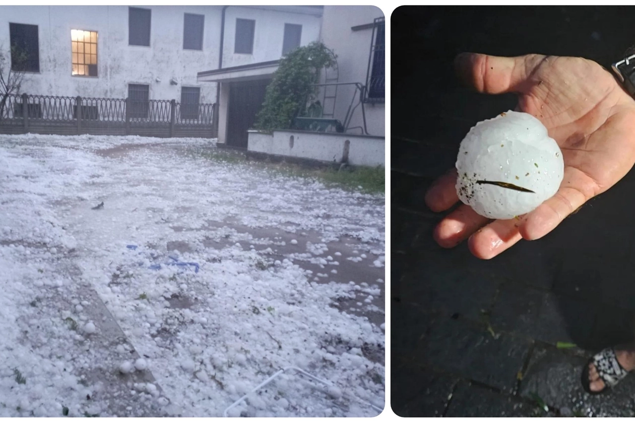 Grandinata a Turate, in provincia di Como