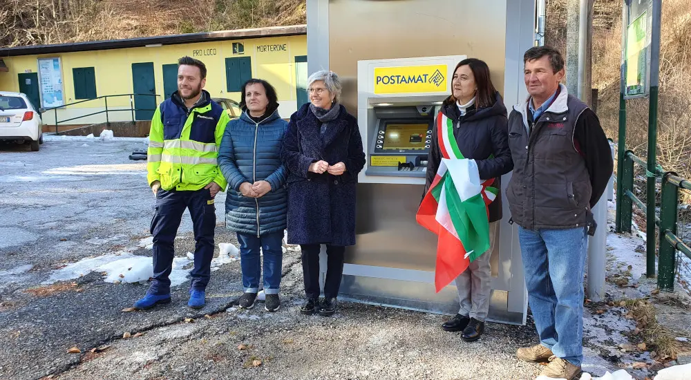 Morteone, inaugurato il Postamat del paese più piccolo d'Italia