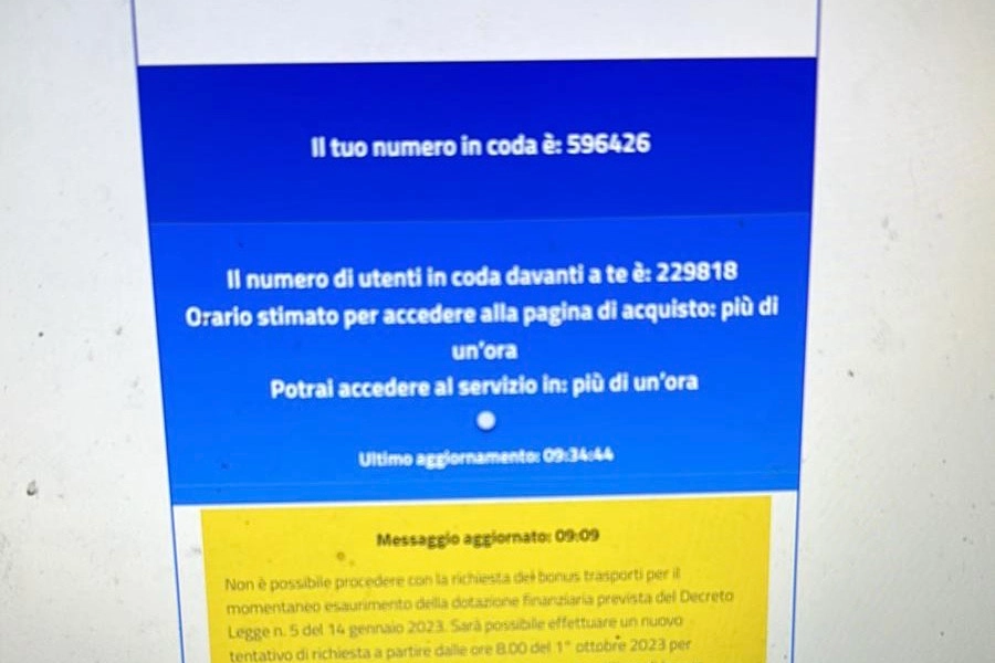 L'avviso sul sito del Ministero relativo ai tempi di attesa