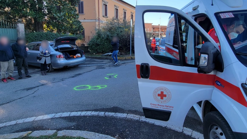 La scena dell'incidente a Robbiate