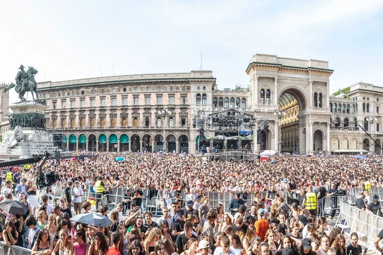 La piazza ieri pomeriggio