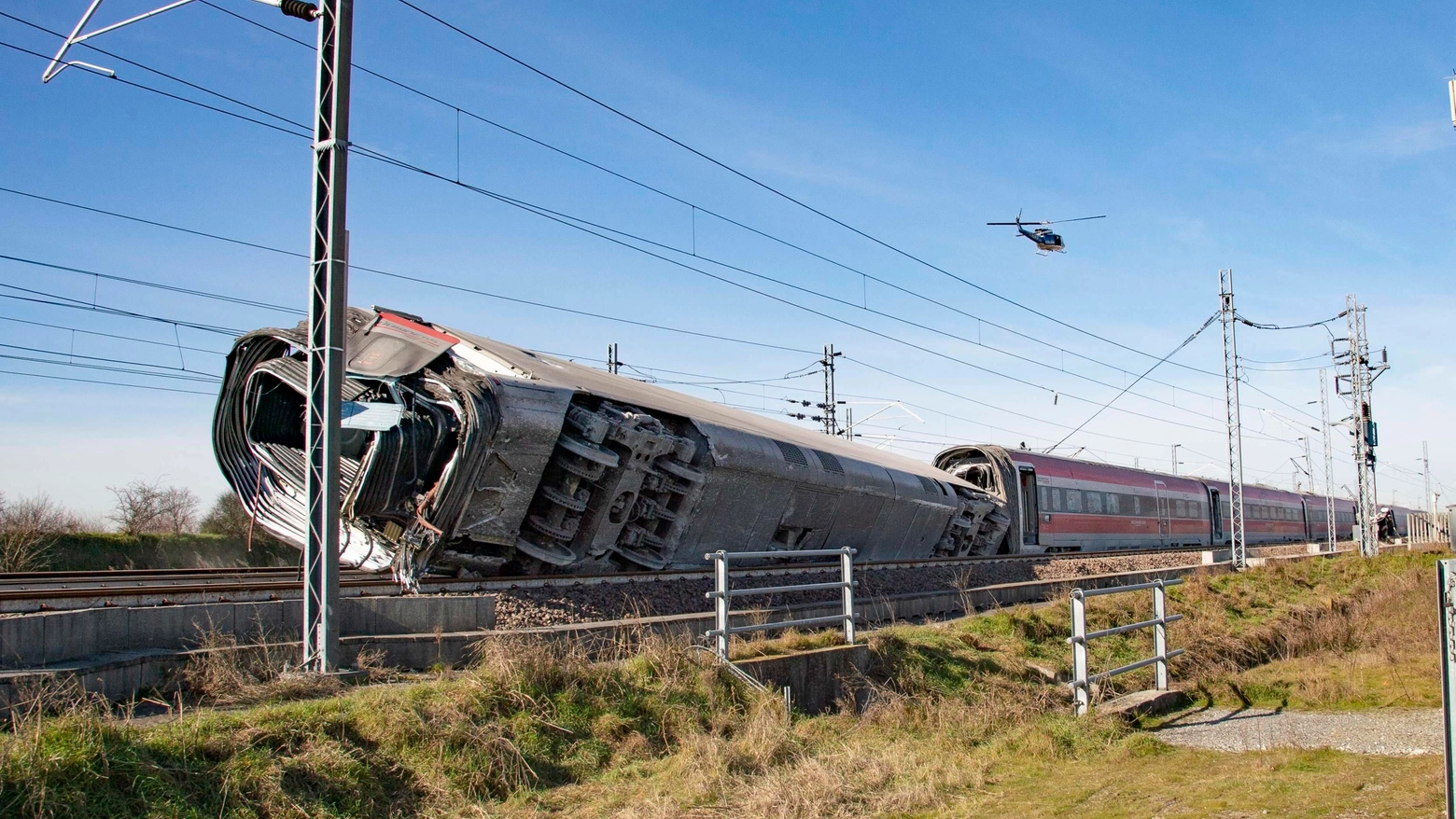 Il Frecciarossa deragliato a Livraga il 6 febbraio del 2020