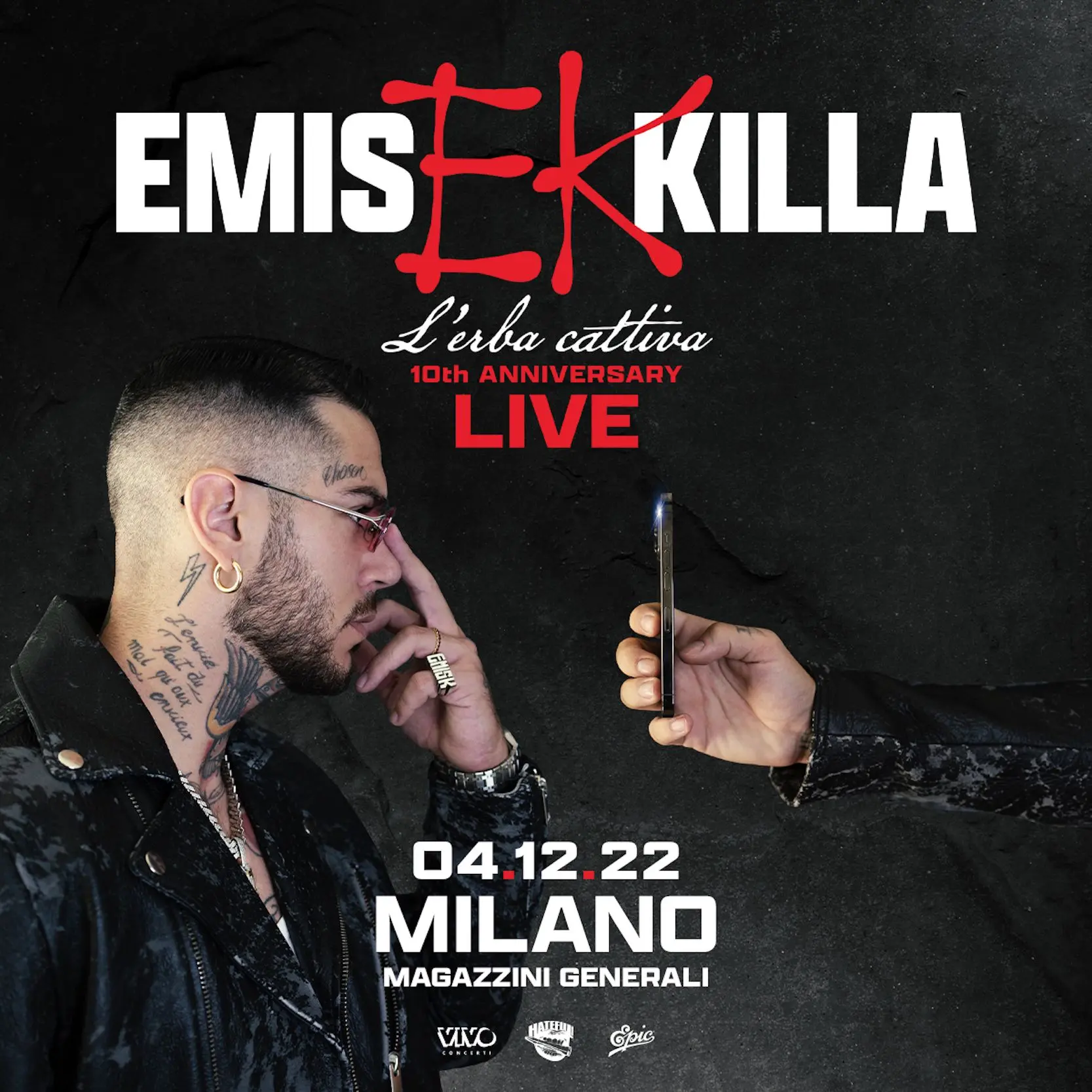 Emis Killa: concerto-evento a Milano per i 10 anni dall'uscita di L'erba cattiva