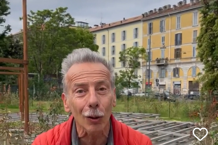 Anche Giovanni Storti è sceso in campo per salvare il glicine di piazzale Baiamonti