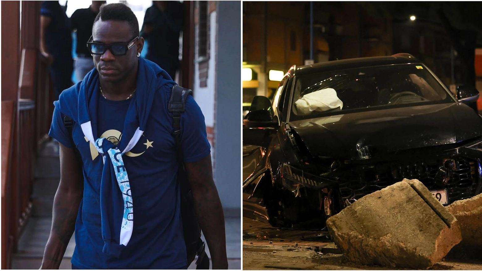 Schianto pauroso per Mario Balotelli: le immagini della sua auto distrutta