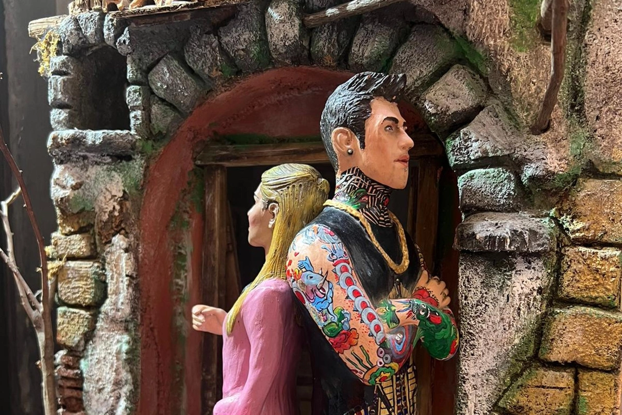 I Ferragnez immortalati in una statuetta del presepe di San Gregorio Armeno