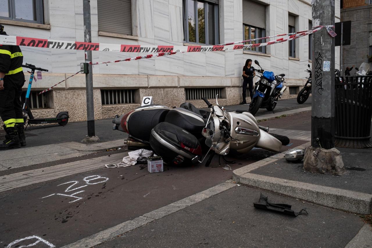 La moto coinvolta nell'incidente