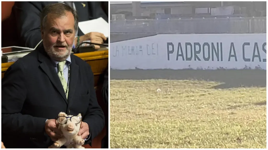 Pontida, insulti alla Lega sul muro dell’adunata e sulla sede dedicata a Roberto Maroni