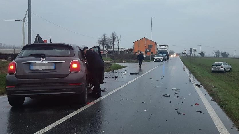 Il tratto di via Bergamo dove il centauro è stato travolto