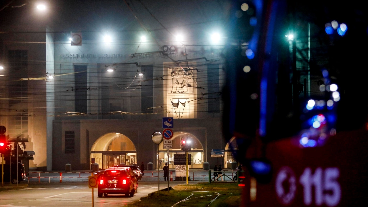 Vigili del fuoco davanti al Niguarda