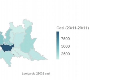 Rappresentazione dei casi di COVID-19 per provincia segnalati nel periodo di monitoraggio