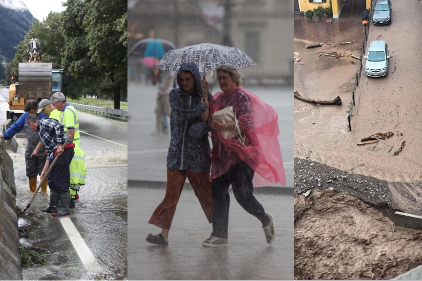 Scene dall'ondata di maltempo in Lombardia: Valtellina, Milano e Lario