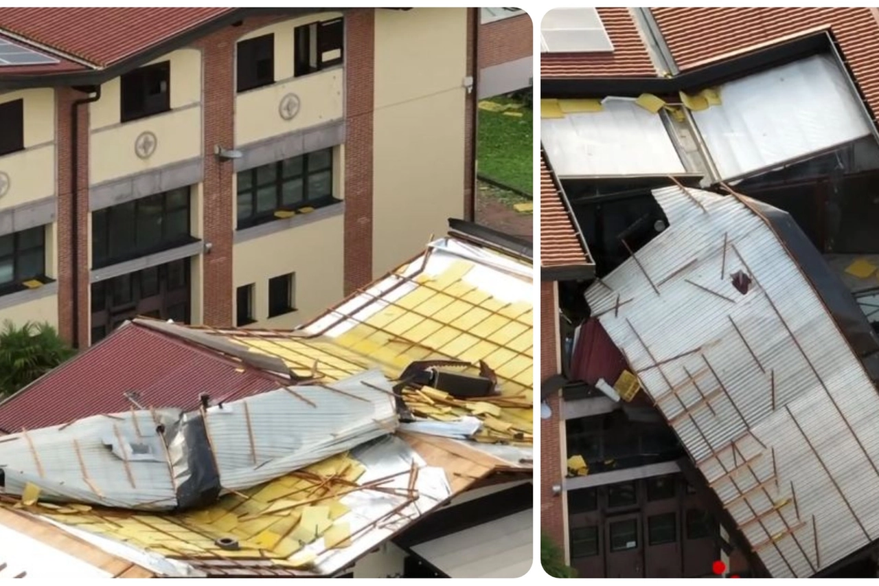 Tetti scoperchiati a Trezzano sul Naviglio per tromba d'aria