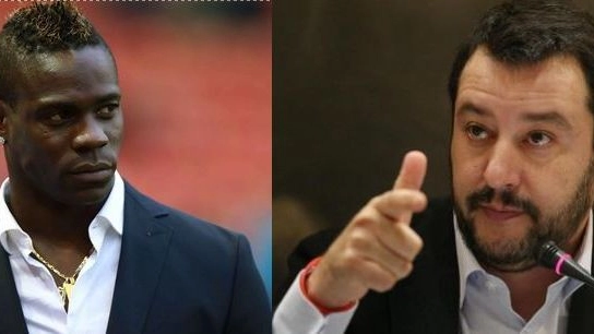 Mario Balotelli e Matteo Salvini