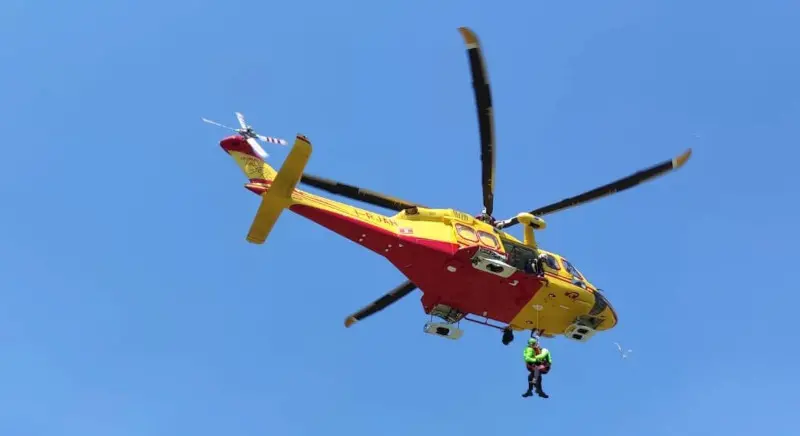 Civate, infortunio in parete: ferito e soccorso scalatore di 66 anni