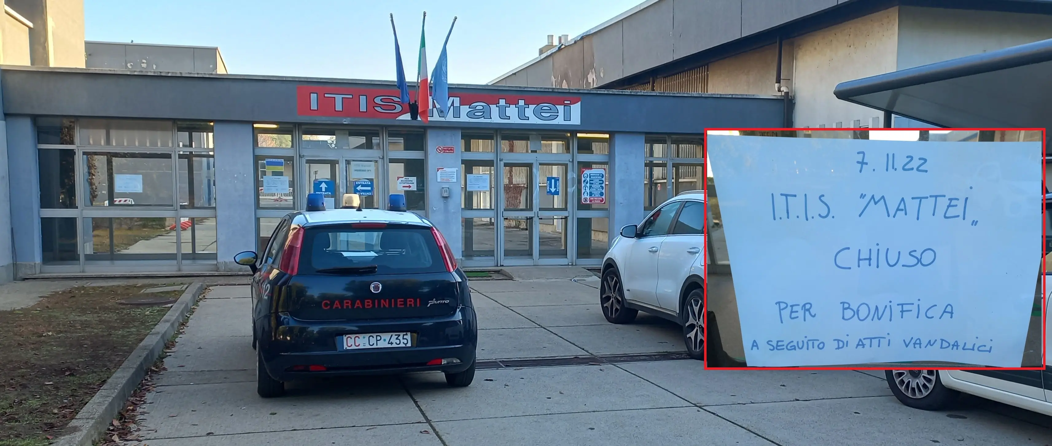 San Donato, Itis Mattei devastato dai vandali: scuola chiusa anche martedì