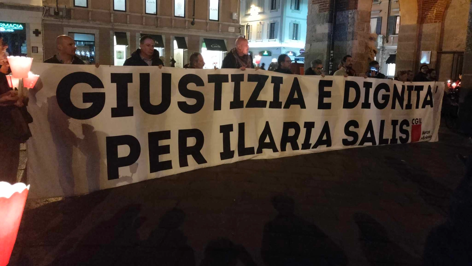 Un momento della manifestazione per Ilaria Salis