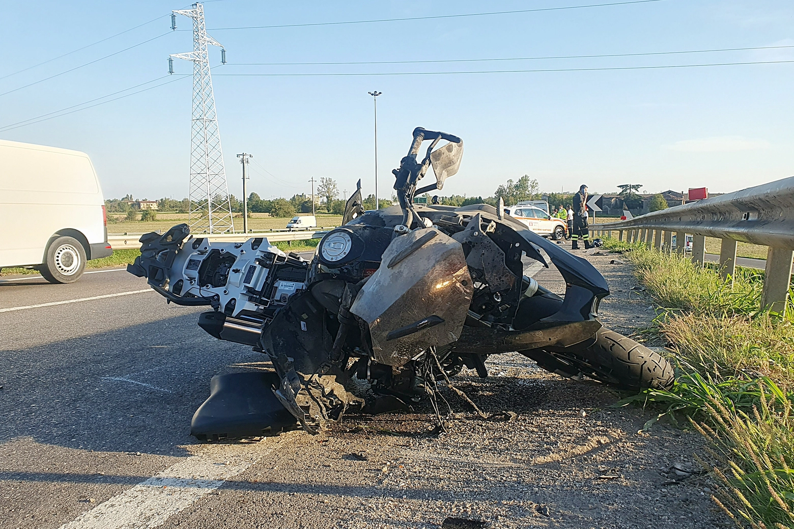 La moto incidentata