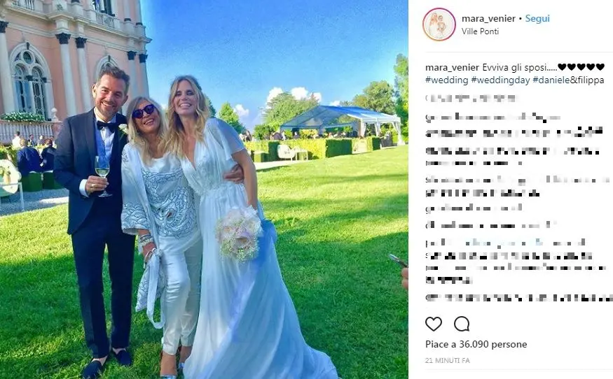 Matrimonio Filippa Lagerback e Daniele Bossari: nozze vip a Ville Ponti / FOTO