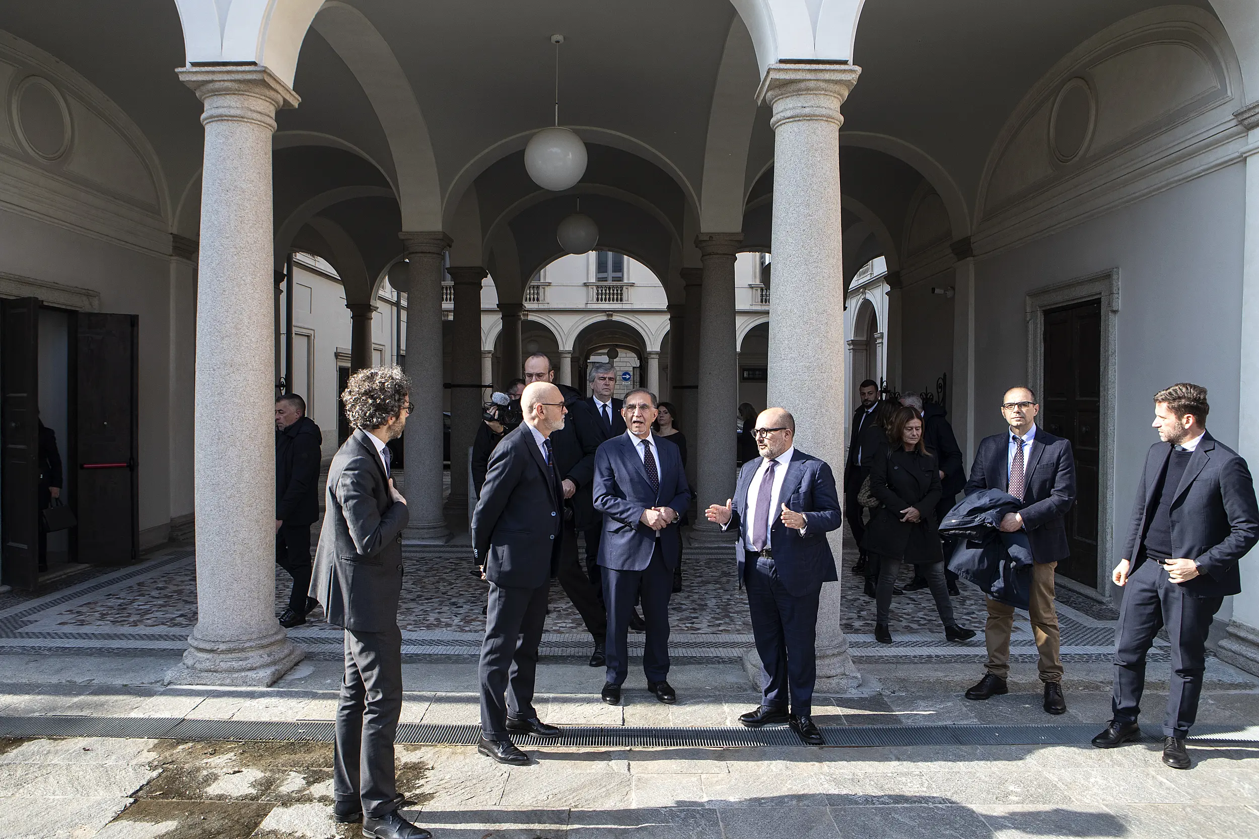 Palazzo Citterio, Sangiuliano in visita al cantiere della Grande Brera: “Sarà pronta entro fine anno”