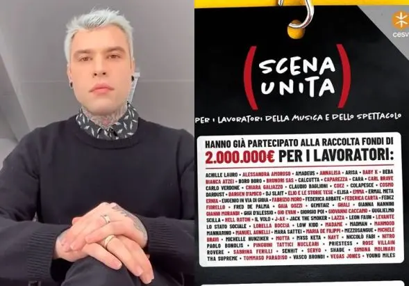 Covid, Fedez lancia 'Scena Unita': artisti insieme per i lavoratori dello spettacolo