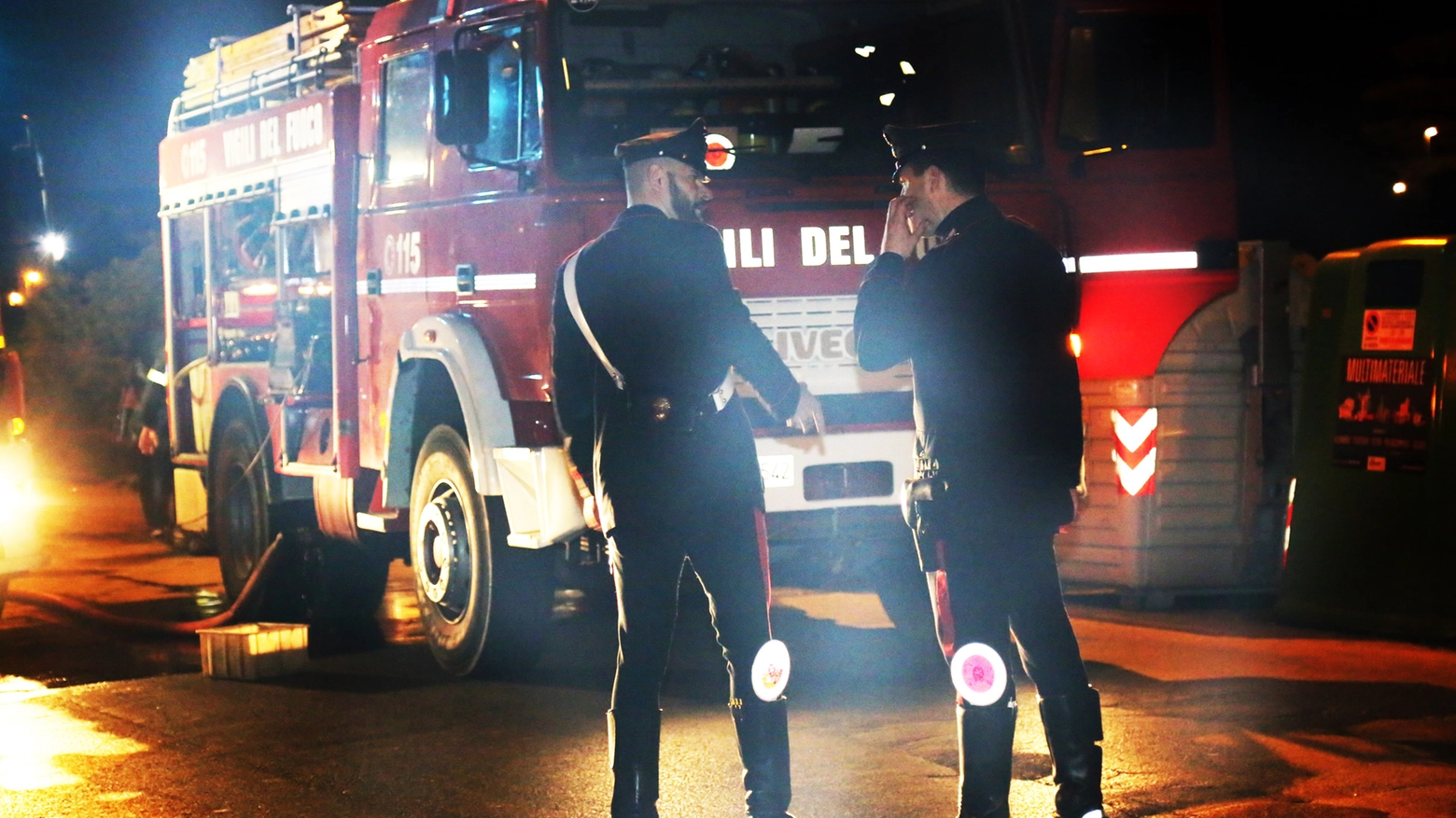 I carabinieri hanno allertato i vigili del fuoco