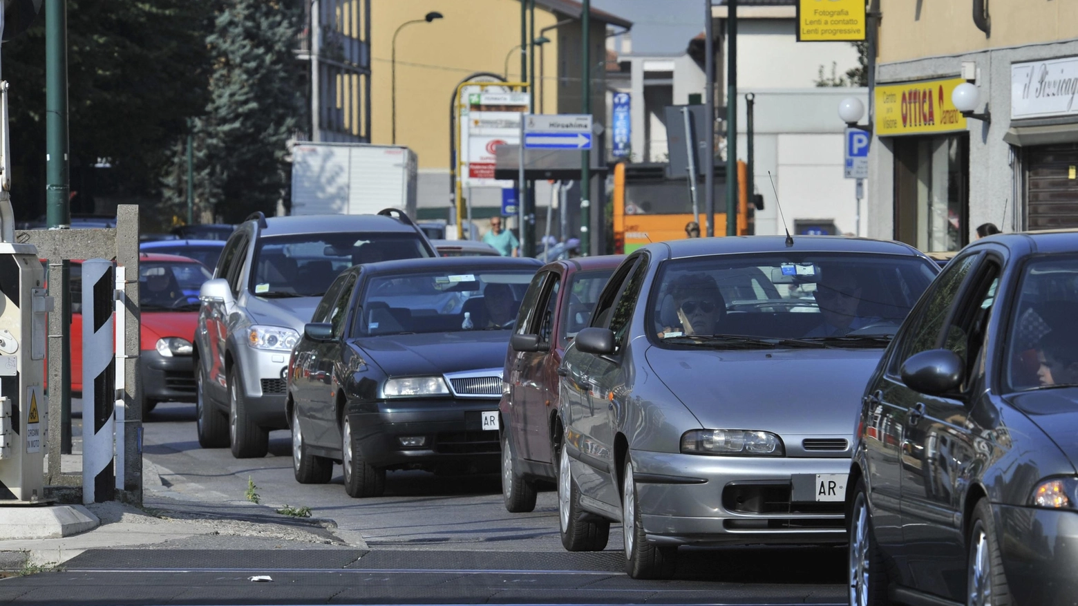 Auto al passaggio a livello