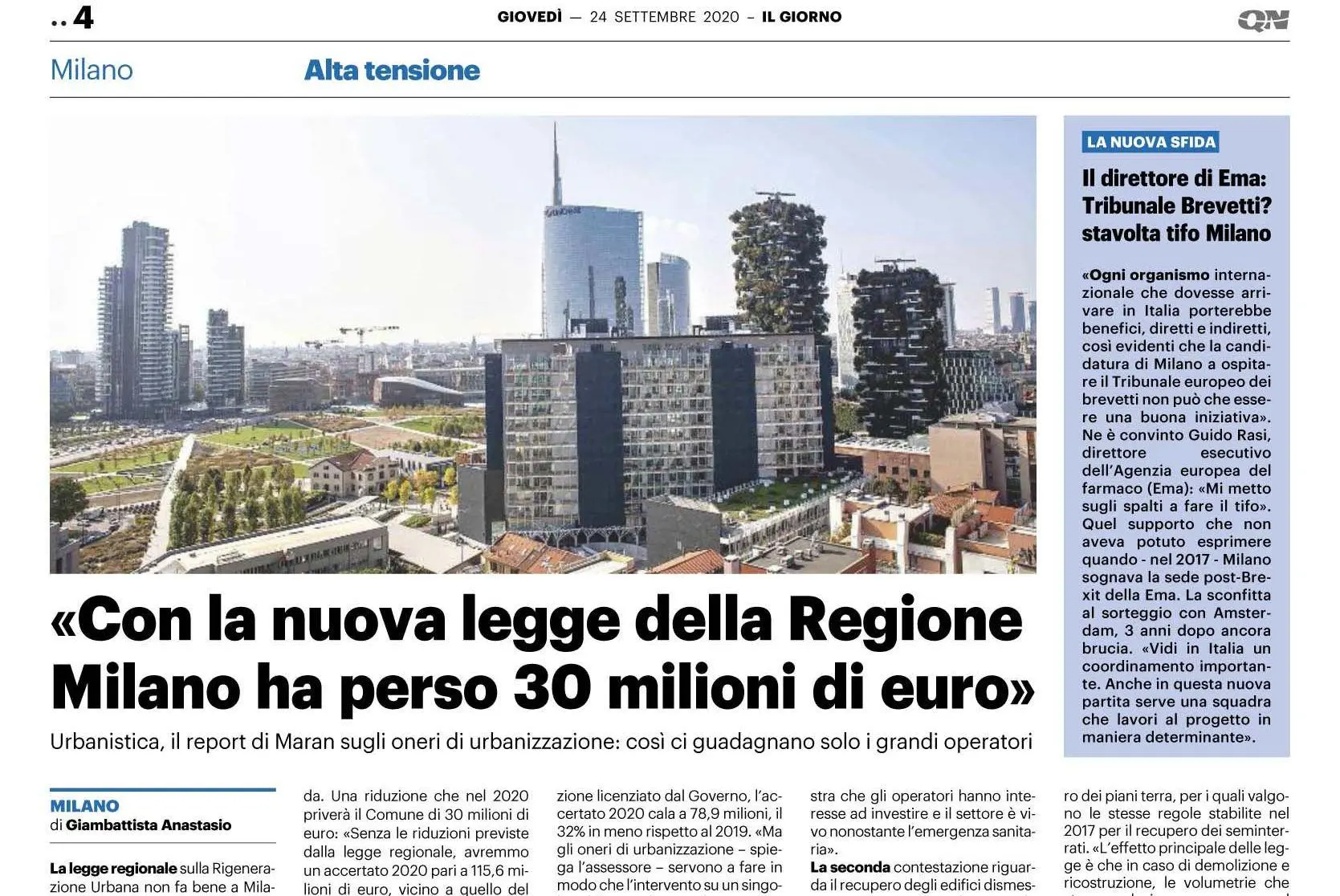 Regione, costruttori e immobiliari contro Maran