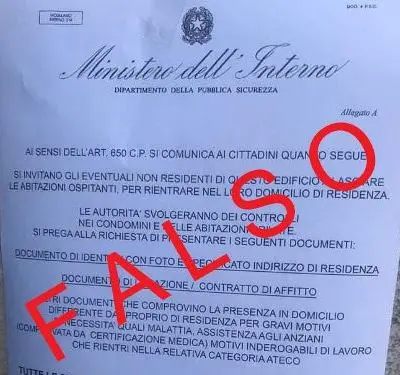 "Via i non residenti". Ma il volantino è falso