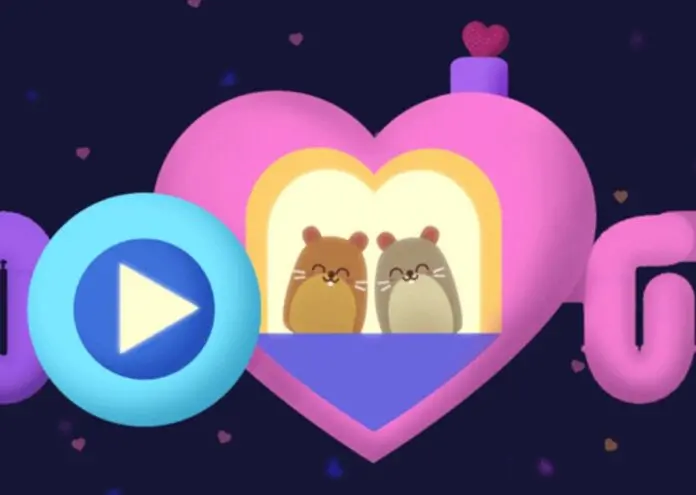 Google oggi dedica il doodle a San Valentino, nella ricerca c'è il gioco degli innamorati