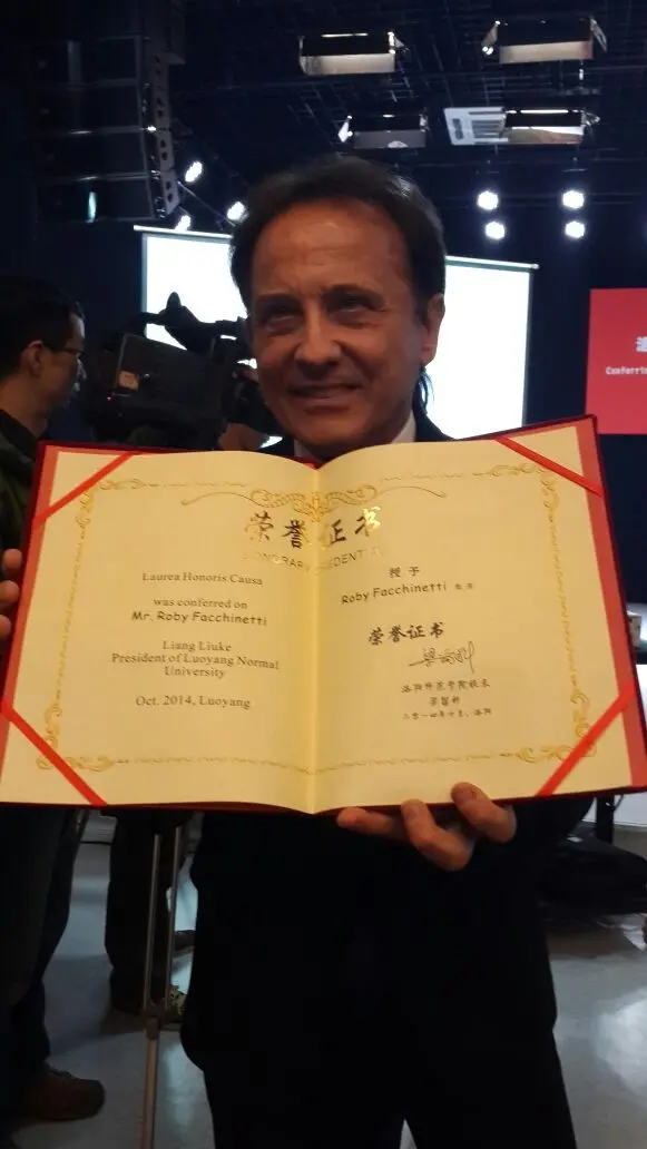 Per Roby Facchinetti una laurea honoris causa in Cina