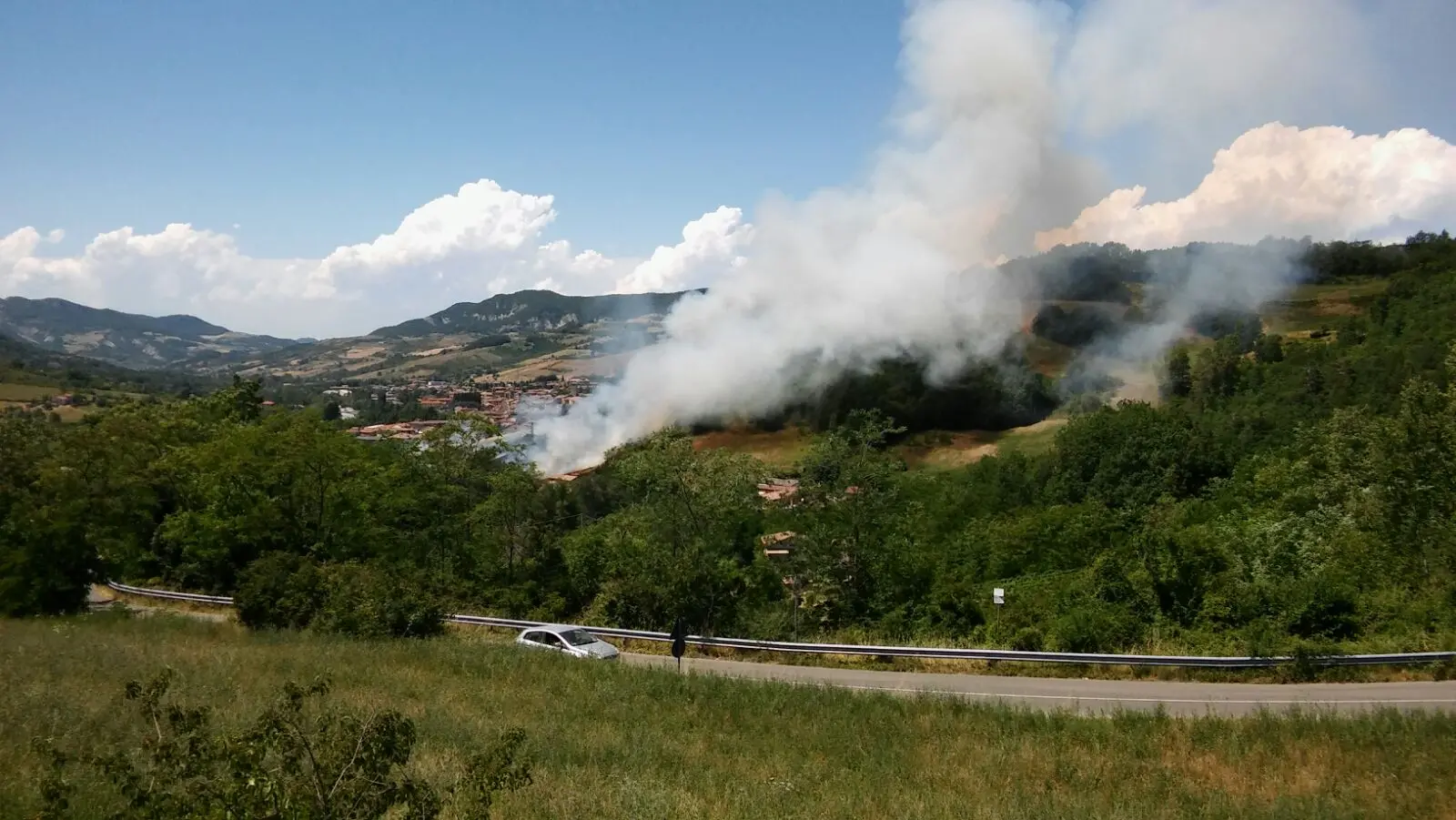 Incendio boschivo a Varzi