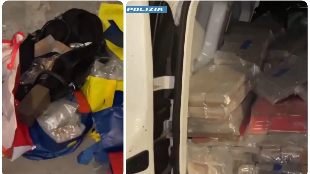 Droga in un garage e in un furgone a Treviglio  (frame video polizia)