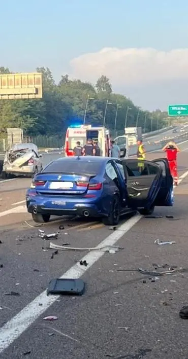 Schianto in Pedemontana fra utilitaria e una Bmw