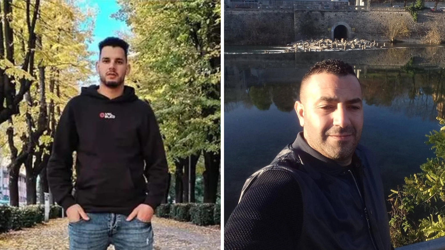 Due delle vittime del crollo nel cantiere Esselunga di Firenze. A sinistra, Mohamed El Farhane, di 24 anni. A destra, Taoufik Haidar, di 45 anni