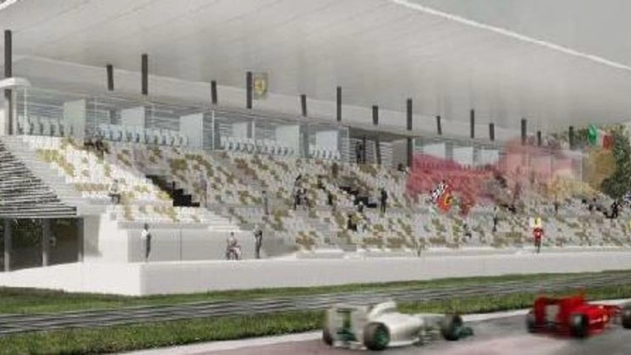 Il rendering della nuova tribuna all'autodromo di Monza