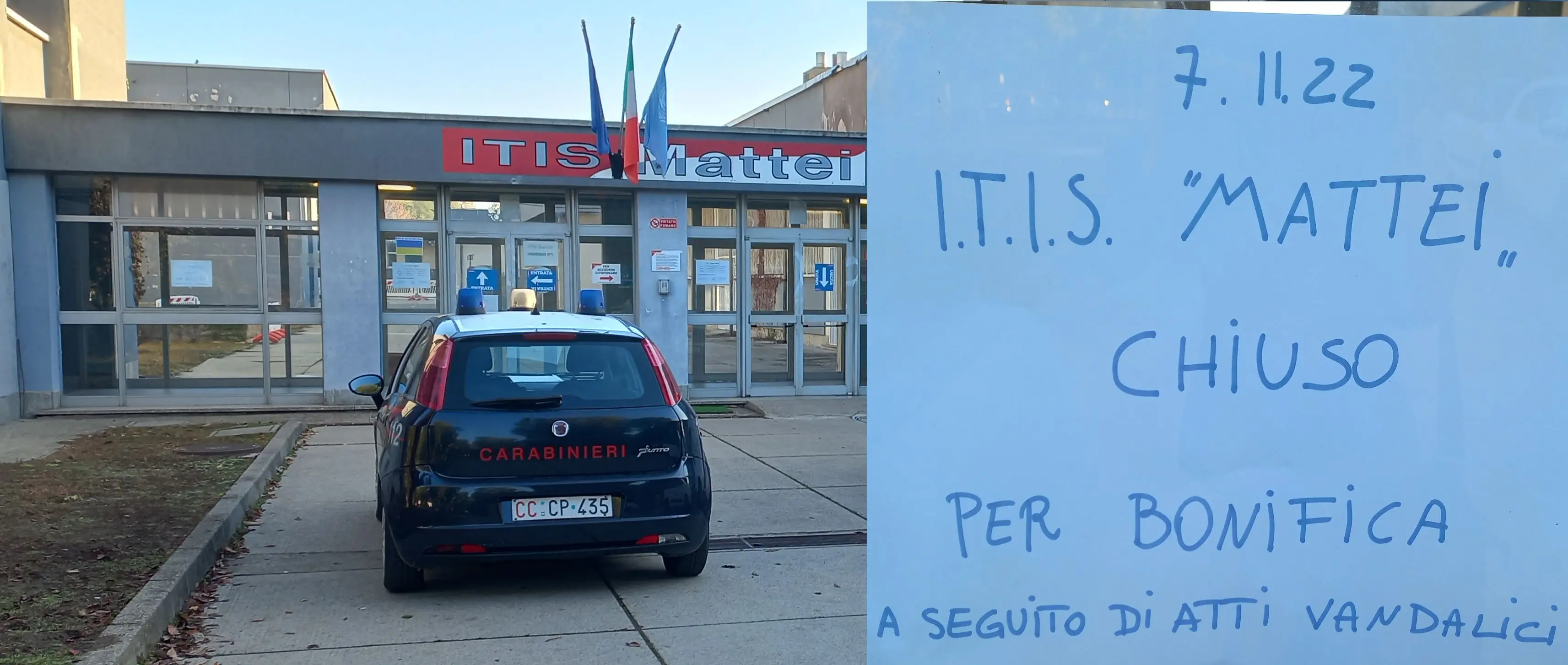 San Donato, vandali scatenati all’Itis Mattei: oggi la scuola resta chiusa