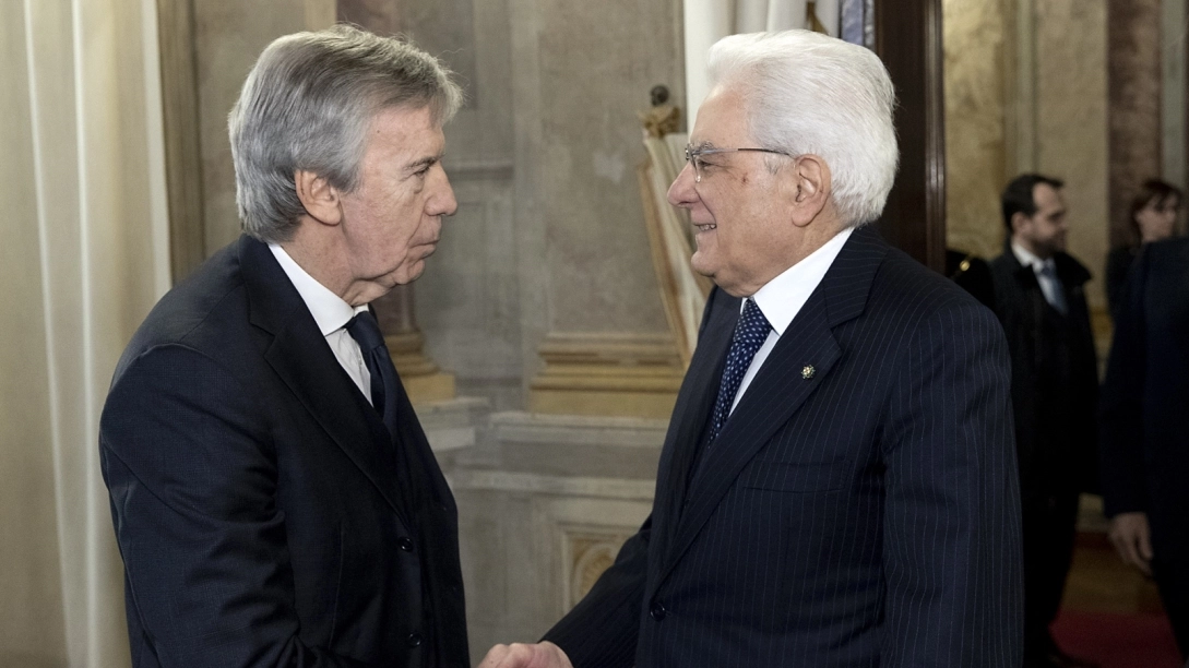 Claudio Donat-Cattin, a sinistra, in una foto con Sergio Mattarella (Quirinale)