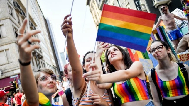 Una manifestazione per i diritti Lgbt