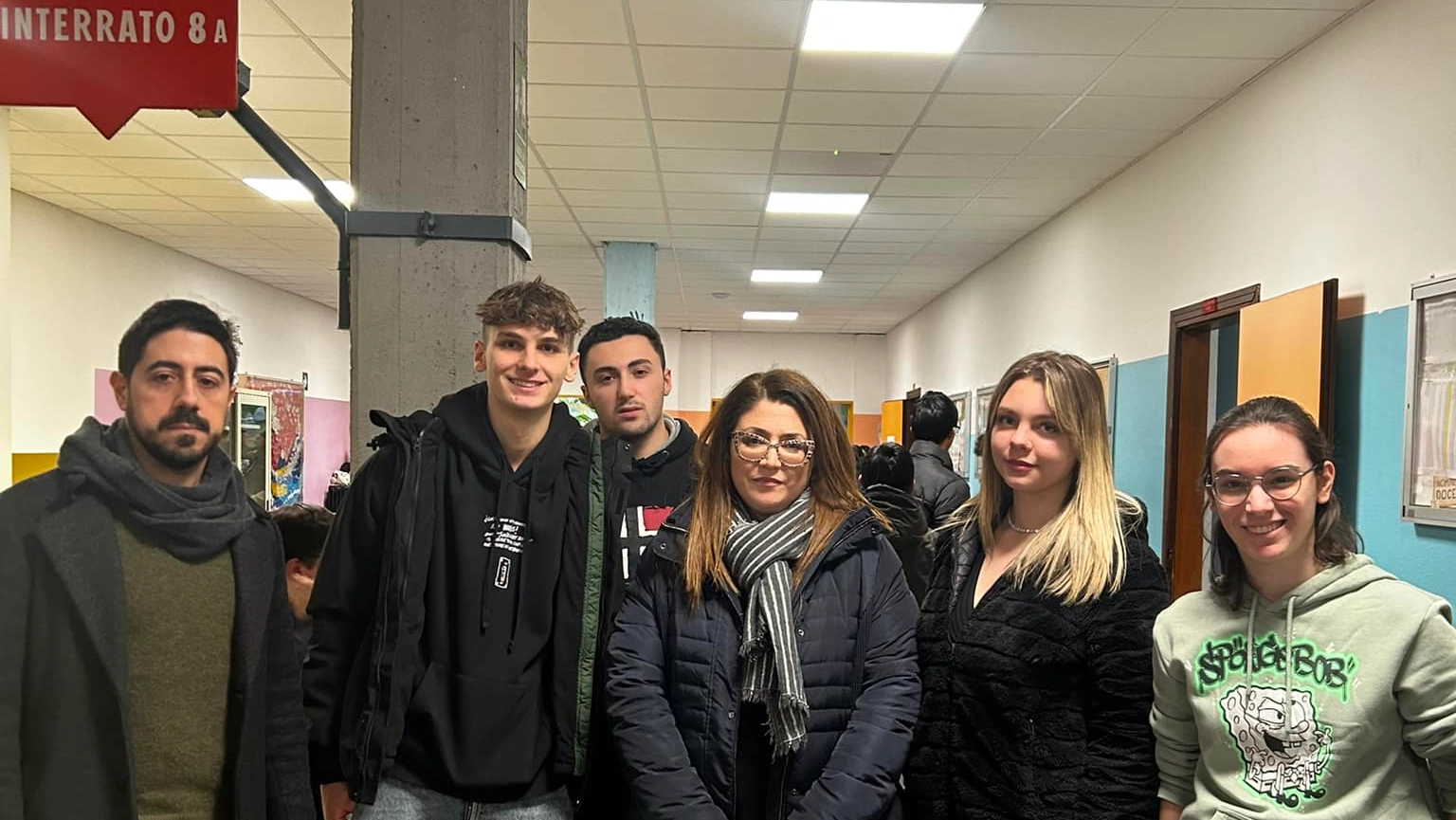 Daniela Caputo, delegata di Città Metropolitana, con gli studenti in sciopero